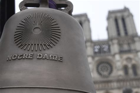 Notre Dame marks arrival of Paris Olympics’ iconic trackside bell 